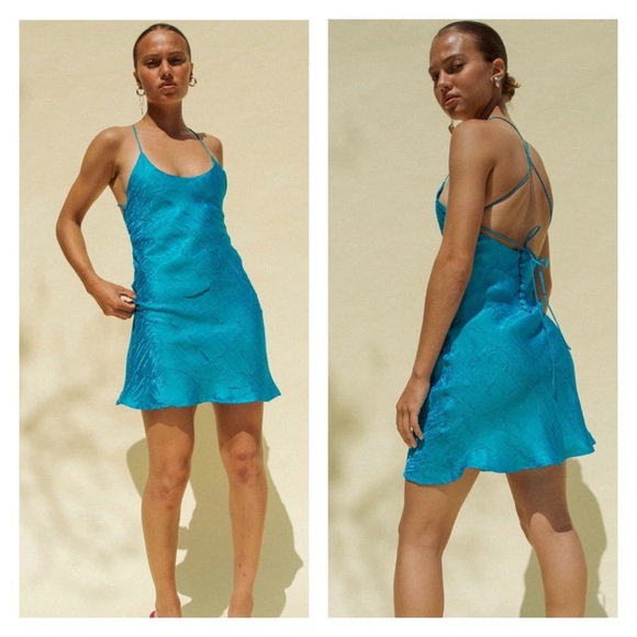 thelinebyk Dresses & Skirts - The Line by K | Flynn mini dress turquoise